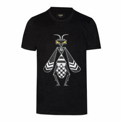 Kaos Pendek FENDI dengan Motif Gambar/Cetak, Cocok untuk Pria dan WanitaF-48
