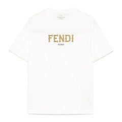 Kaos Pendek FENDI dengan Motif Gambar/Cetak, Cocok untuk Pria dan WanitaF-33