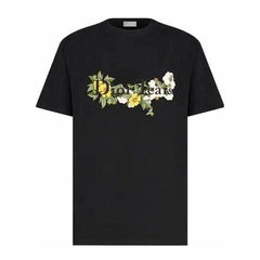 Kaos Pendek DIOR dengan Motif Gambar/Cetak, Cocok untuk Pria dan Wanita  -D-11
