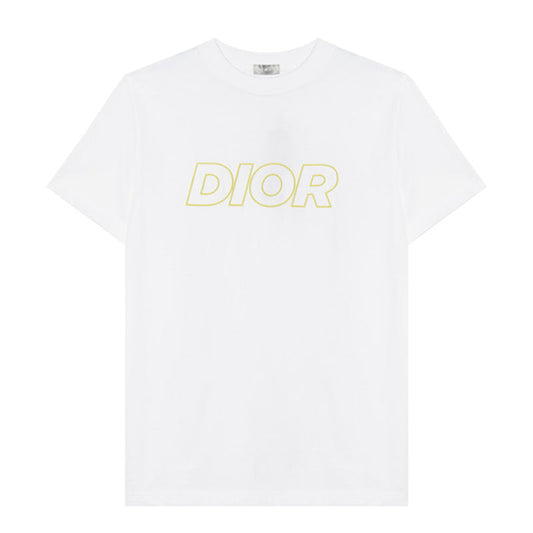 Kaos Pendek DIOR dengan Motif Gambar/Cetak, Cocok untuk Pria dan Wanita  -D-18