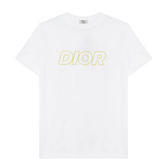 Kaos Pendek DIOR dengan Motif Gambar/Cetak, Cocok untuk Pria dan Wanita  -D-18